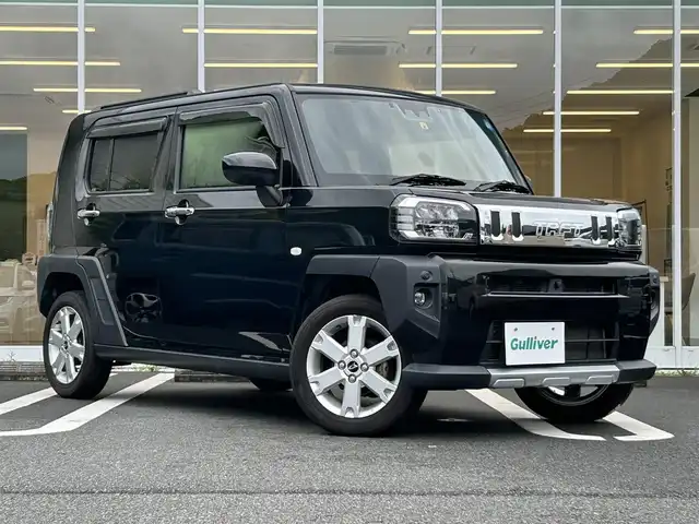 ダイハツ タフト G クロムベンチャー 愛媛県 2022(令4)年 5.2万km ブラックマイカメタリック ワンオーナー/ガラスルーフ/ルーフレール/純正ナビ /・Bluetooth/・CD/DVD/USB/フルセグTV /全周囲カメラ/バックカメラ/ドライブレコーダー/ETC/衝突被害軽減ブレーキ/オートマチックハイビーム/LEDオートヘッドライト/コーナーセンサー/シートヒーター(D席＋N席)/純正15インチAW/ステアリングスイッチ/スペアキー/保証書/取扱説明書