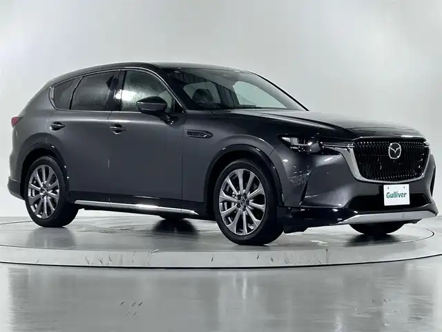マツダ ＣＸ－６０ XD エクスクルーシブモード 佐賀県 2023(令5)年 1.3万km マシーングレープレミアムM パノラマルーフ/純正12.3インチナビ/フルセグTV/Bluetooth/シグネチャースタイルエアロ(フロント/サイド/リア)/AutoExeサスペンション/BOSEサウンドスピーカー/全周囲カメラ/レーダークルーズコントロール/パワーバックドア /衝突軽減ブレーキ/レーンキープアシスト/標識認識機能/前後誤発進抑制機能/パーキングセンサー/LEDライト/フォグライト /オートライト/オートハイビーム/ブラインドスポットモニター/前席シートベンチレーション/後席シートヒーター/ステアリングリモコン/スマートキー/電動格納ミラー/保証書/取扱説明書