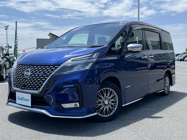 日産 セレナ e-パワー オーテック セーフティPKG 奈良県 2020(令2)年 6.3万km カスピアンブルー 純正１０インチナビ　/(DVD/CD/BT)/純正フリップダウン　/プロパイロット　/全方位カメラ　/フルセグＴＶ　/ＢＳＭ　/ステアリングヒーター　/セーフティパックＢ　/オーテック専用レザーシート　/レーンキープアシスト /シートヒーター