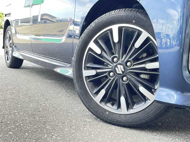 スズキ スペーシア カスタム HYBRID XS ターボ 青森県 2022(令4)年 1.8万km インディゴブルーメタリック ４WD/社外ナビ/フルセグTV/CD/DVD/BT/ETC/ドライブレコーダー/両側パワースライドドア/前席シートヒーター/パドルシフト/ヘッドアップディスプレイ/15インチ純正AW/衝突被害軽減システム/レーンキープアシスト/LEDオートライト