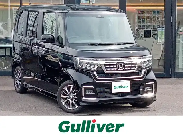 ホンダ Ｎ ＢＯＸ カスタム L 福井県 2021(令3)年 3.7万km クリスタルブラックパール 衝突被害軽減システム/レーダークルーズコントロール/純正ディーラーオプションナビ（VXM-214VFi）/・（フルセグTV/CD/DVD/Bluetooth）/バックカメラ/ビルトインETC/前方ドライブレコーダー/両側パワースライドドア/革調シートカバー/サンシェード/純正14インチAW/純正フロアマット/スマートキー