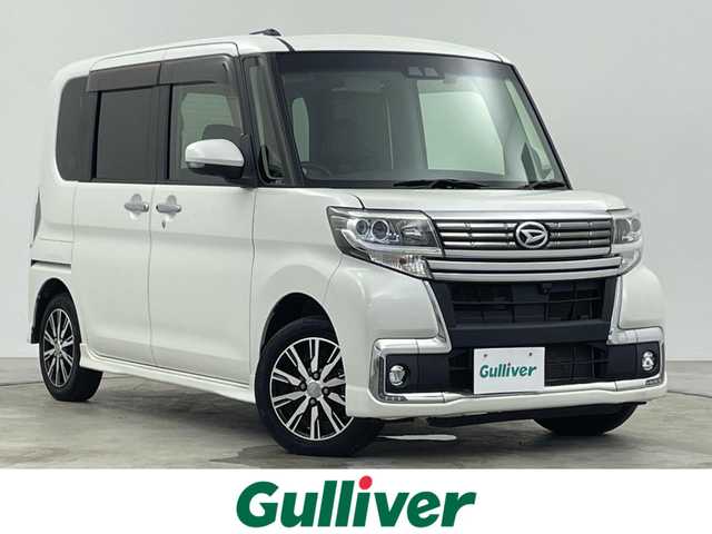 ダイハツ タント カスタム X トップED SA Ⅲ 群馬県 2018(平30)年 8.3万km パールホワイトⅢ 禁煙車　社外ナビ　フルセグ　Ｂｌｕｅｔｏｏｔｈ　全方位カメラ　両側パワスラ　衝突軽減システム　シートヒーター　オートマチックハイビーム　アイドリングストップ　横滑り防止装置　ドラレコ　コーナセンサー