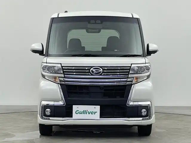 ダイハツ タント カスタム X トップED SA Ⅲ 群馬県 2018(平30)年 8.3万km パールホワイトⅢ 禁煙車　社外ナビ　フルセグ　Ｂｌｕｅｔｏｏｔｈ　全方位カメラ　両側パワスラ　衝突軽減システム　シートヒーター　オートマチックハイビーム　アイドリングストップ　横滑り防止装置　ドラレコ　コーナセンサー