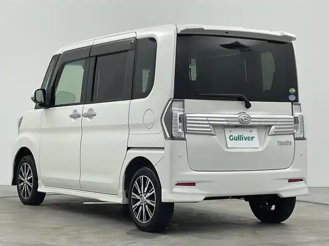 ダイハツ タント カスタム X トップED SA Ⅲ 群馬県 2018(平30)年 8.3万km パールホワイトⅢ 禁煙車　社外ナビ　フルセグ　Ｂｌｕｅｔｏｏｔｈ　全方位カメラ　両側パワスラ　衝突軽減システム　シートヒーター　オートマチックハイビーム　アイドリングストップ　横滑り防止装置　ドラレコ　コーナセンサー