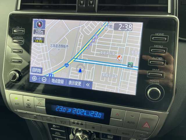 トヨタ ランドクルーザー プラド TZ－G 道央・札幌 2022(令4)年 3.6万km アティチュードブラックマイカ ・4WD /寒冷地仕様/ディーゼル/・トヨタセーフティセンス/・プリクラッシュセーフティ/・レーダークルーズコントロール/・ブラインドスポットモニター/・純正ナビ  フルセグTV/BT/USB/・サンルーフ / モデリスタエアロ/・パノラミックビュー/バックカメラ /・レザーシート/パワーシート/シートヒーター/・サードシート電動格納式/・社外ドラレコ前後/純正エンジンスターター/・LEDライト/オートマチックハイビーム/・スタッドレスタイヤAW積込/・ETC2.0ビルトイン
