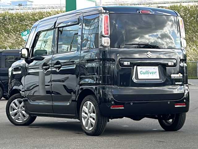 スズキ スペーシア HYBRID X 青森県 2019(平31)年 2.1万km ブルーイッシュブラックパール3 ・4WD/・純正ナビ/・バックカメラ/・Bluetooth/・フルセグTV/・衝突軽減ブレーキ/・レーンキープアシスト/・両側パワースライドドア/・前後コーナーセンサー/・ドライブレコーダー/・ETC/・プッシュスタート/・スマートキー/・シートヒーター/・純正14AW/・スペアキー