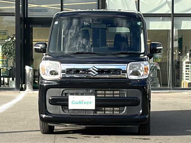 スズキ スペーシア HYBRID X 青森県 2019(平31)年 2.1万km ブルーイッシュブラックパール3 ・4WD/・純正ナビ/・バックカメラ/・Bluetooth/・フルセグTV/・衝突軽減ブレーキ/・レーンキープアシスト/・両側パワースライドドア/・前後コーナーセンサー/・ドライブレコーダー/・ETC/・プッシュスタート/・スマートキー/・シートヒーター/・純正14AW/・スペアキー