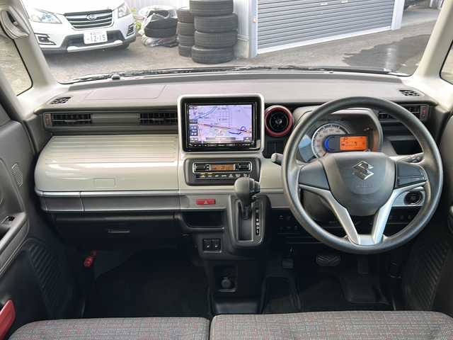 スズキ スペーシア HYBRID X 青森県 2019(平31)年 2.1万km ブルーイッシュブラックパール3 ・4WD/・純正ナビ/・バックカメラ/・Bluetooth/・フルセグTV/・衝突軽減ブレーキ/・レーンキープアシスト/・両側パワースライドドア/・前後コーナーセンサー/・ドライブレコーダー/・ETC/・プッシュスタート/・スマートキー/・シートヒーター/・純正14AW/・スペアキー