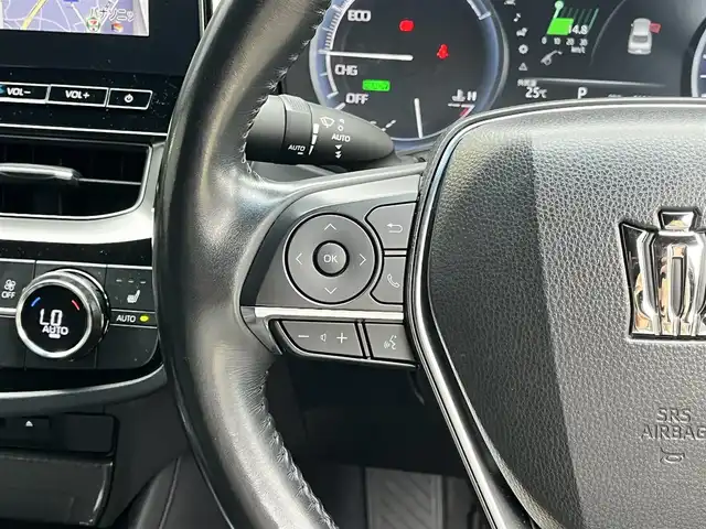 トヨタ クラウン ハイブリッド S 滋賀県 2020(令2)年 4.7万km シルバーM 純正12.3インチナビ/CD/DVD/Bluetooth/AppleCarPlay/AndroidAuto/フルセグテレビ/パノラミックビューモニター/セーフティセンス/・レーントレーシングアシスト/・レーダークルーズコントロール/・プリクラッシュセーフティ/・オートマチックハイビーム/・ロードサインアシスト/・先行車発進告知機能/・ドライバー異常時対応システム/セーフティパッケージプラス/ブラインドスポットモニター/LEDヘッドライト/ハーフレザーシート/D/N席パワーシート/D/N席シートヒーター /ステアリングヒーター/ETC2.0/AC100V/オプション18インチアルミホイール