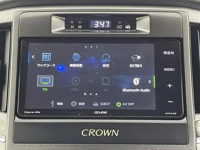 トヨタ クラウン アスリート アスリート 大分県 2014(平26)年 3.5万km プレシャスブラックパール 社外ナビ/Bluetooth/CD/フルセグ/純正アルミホイル18インチ/純正フロアマット/オートライト/ステアリングスイッチ/フォグランプ/スマートキー/プッシュスタート/カーテンエアバック/ドライブレコーダー/取扱説明書