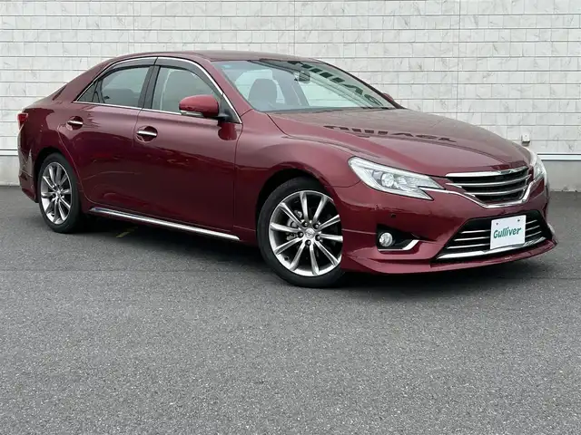 トヨタ マークＸ PREMIUM 茨城県 2013(平25)年 1.3万km ダークレッドマイカメタリック モデリスタエアロ/横滑防止装置/前後コーナーセンサー/レザーシート/前席シートヒーター/前席パワーシート/純正１８インチアルミホイール/HIDオートライト/社外フロアマット/スマートキー/プッシュスタート/クルーズコントロール/電動リアサンシェード/早朝パネル/革巻きステアリング/ステアリングリモコン/ビルトインETC/記録簿/保証書