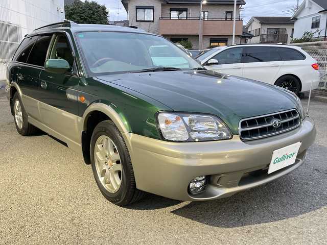 スバル レガシィ ランカスター 神奈川県 1999(平11)年 8万km ダークグリーンマイカ/ウォームグレーオパール ワンオーナー/ハーフレザーシート/MOMO革ウッドコンビステアリング/タワーバー/ウッド調パネル/純正オーディオ/キーレスキー/スペアキー/保証書/取扱説明書