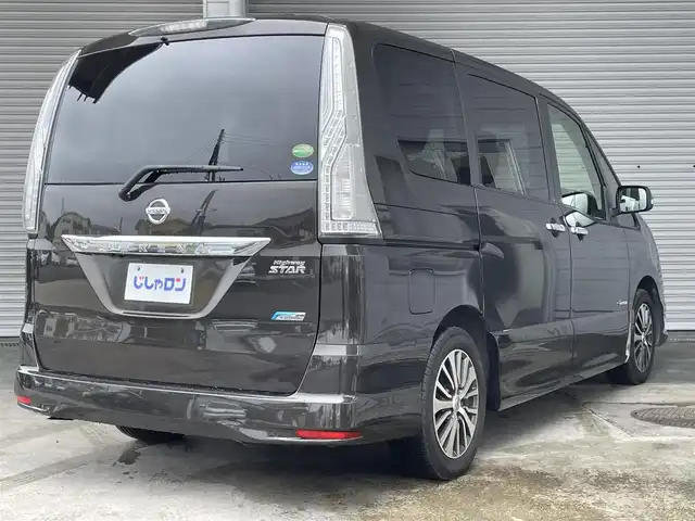 日産 セレナ ハイウェイS G Sハイブリッド 茨城県 2014(平26)年 6.1万km タイガーアイブラウン (株)IDOMが運営する【じしゃロン水戸店】の自社ローン専用車両になりますこちらは現金またはオートローンご利用時の価格です。自社ローンご希望の方は別途その旨お申付け下さい/純正ナビ/両側パワースライドドア/ＥＴＣ/HIDヘッドライト/スマートキー/スペアキー