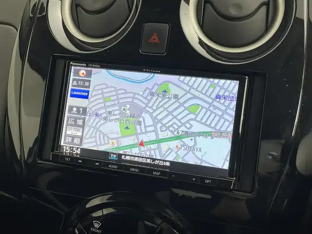 日産 ノート e－パワー X FOUR 道央・札幌 2019(令1)年 5.5万km ブリリアントホワイトパール ・４WD/・純正ナビ/　CD/DVD/BT/SD/フルセグ/・バックカメラ/・ETC/・エマージェンシーブレーキ/・レーンキープアシスト/・クリアランスソナー/・ライトレベライザー/・プッシュスタート/・スマートキー/・純正フロアマット/・ドアバイザー/・社外AW付スタッドレス(185/65/R15)