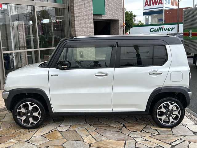 スズキ ハスラー Jスタイル Ⅲ 静岡県 2018(平30)年 1.4万km ピュアホワイトパール/ブラック2トーン 社外メモリナビ/・CD/・DVD/・フルセグTV/・Bluetooth/・USB/・AM/・FM/主要装備/・プリクラッシュセーフティー/・レーンキープ/・横滑り防止装置/・全方位カメラ/・シートヒーターD+N/・ハーフレザーシート/・ドラレコ前/・ETC/・ステアリングリモコン/・HIDヘッドライト/・フォグランプ/・純正フロアマット/・純正アルミホイール/・スマートキー/・プッシュスタート