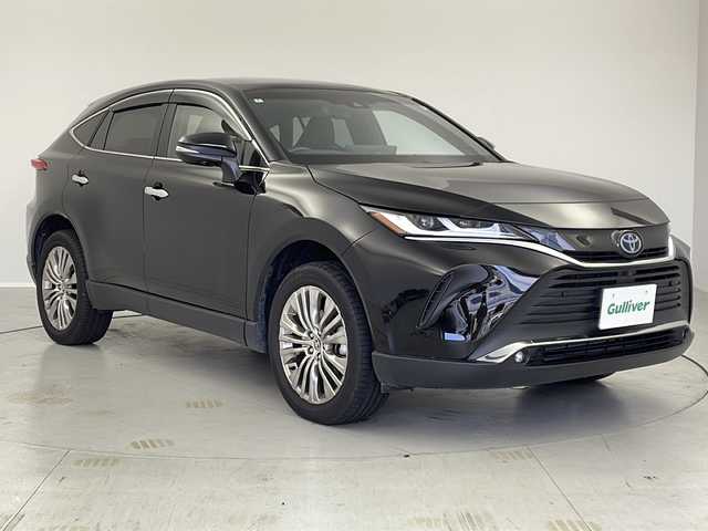 トヨタ ハリアー ハイブリッド Z レザーパッケージ 茨城県 2024(令6)年 1.1万km ブラック 純正ナビ　フルセグＴＶ　全周囲カメラ　追従クルコン　ＬＥＤライト　オートライト　オートマチックハイビーム　パワーシート　シートエアコン　ステアリングヒーター　電動リアゲート　置くだけ充電　ＢＳＭ