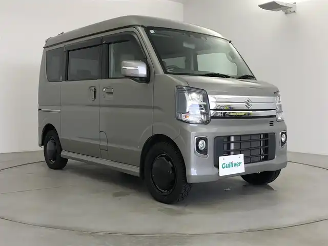 スズキ エブリィ ワゴン PZターボ スペシャル 愛知県 2024(令6)年 1.3万km モスグレーメタリック ワンオーナー/社外ナビ/（Bluetooth/フルセグTV/CD/DVD）/バックカメラ/ETC/フロアマット/両側パワースライドドア/オートライト/オートマチックハイビーム/衝突被害軽減システム/ドアバイザー/4WD/USB/純正LEDライト
