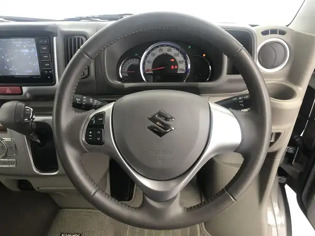 スズキ エブリィ ワゴン PZターボ スペシャル 愛知県 2024(令6)年 1.3万km モスグレーメタリック ワンオーナー/社外ナビ/（Bluetooth/フルセグTV/CD/DVD）/バックカメラ/ETC/フロアマット/両側パワースライドドア/オートライト/オートマチックハイビーム/衝突被害軽減システム/ドアバイザー/4WD/USB/純正LEDライト