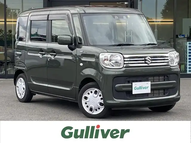 スズキ スペーシア HYBRID X 栃木県 2022(令4)年 2.1万km クールカーキPM スズキセーフティサポート/・デュアルカメラブレーキサポート/・誤発進抑制機能/・後方誤発進抑制機能/・車線逸脱警報機能/・先行車発進お知らせ機能/社外オーディオ/AM/FM/Bluetooth/USB/両側パワースライドドア/シートヒーター/コーナーセンサー/アイドリングストップ/ロールサンシェード/天井サーキュレーター/シートバックテーブル/スマートキー×2