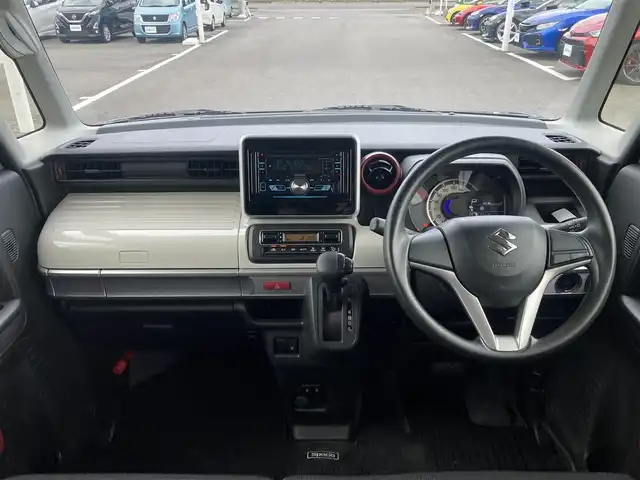 スズキ スペーシア HYBRID X 栃木県 2022(令4)年 2.1万km クールカーキPM スズキセーフティサポート/・デュアルカメラブレーキサポート/・誤発進抑制機能/・後方誤発進抑制機能/・車線逸脱警報機能/・先行車発進お知らせ機能/社外オーディオ/AM/FM/Bluetooth/USB/両側パワースライドドア/シートヒーター/コーナーセンサー/アイドリングストップ/ロールサンシェード/天井サーキュレーター/シートバックテーブル/スマートキー×2