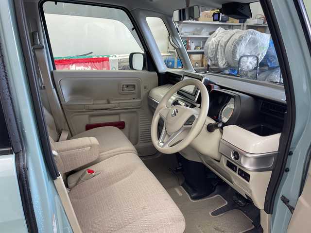 スズキ スペーシア HYBRID X 道央・札幌 2018(平30)年 6万km オフブルーメタリック/ホワイト2トーン ・4WD/・デュアルカメラブレーキサポート/・衝突被害軽減ブレーキ/・社外ナビ（CN-05WD）/・BT/CD/DVD/SD/フルセグTV/・両側パワースライドドア/・前席シートヒーター/・社外エンジンスターター/・車線逸脱防止機能/・ルーフレール/・社外ドライブレコーダー前方/・プッシュスタート/・スマートキー×2/・ETC