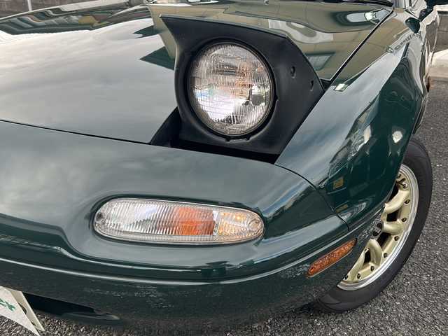 ユーノス ロードスター Vスペシャル 岐阜県 1990(平2)年 6.4万km Ｄグリーン ワンオーナー/社外ナビ/FM/AM/Bluetooth/AUX/DiscAudio/USBAudio/iPodAudio/レザーシート/ウッドステアリング/ETC/純正マット/スペアタイヤ純正４本