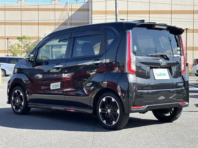 ダイハツ ムーヴ カスタム RS ハイパー SAⅡ 宮城県 2016(平28)年 7.7万km ブラックマイカメタリック 登録時走行距離　７６６９１ｋｍ/純正８インチナビ/DC・DVD・BT・USB・HDMI/フルセグナビ/バックカメラ/衝突軽減ブレーキ/プッシュスタート/スマートキー/皮付きステアリング/ステアリングリモコン/ETC/LEDライト/LEDフォグライト/オートライト/ハーフレザーシート/コーナーセンサー