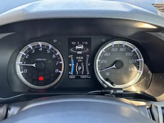 ダイハツ ムーヴ カスタム RS ハイパー SAⅡ 宮城県 2016(平28)年 7.7万km ブラックマイカメタリック 登録時走行距離　７６６９１ｋｍ/純正８インチナビ/DC・DVD・BT・USB・HDMI/フルセグナビ/バックカメラ/衝突軽減ブレーキ/プッシュスタート/スマートキー/皮付きステアリング/ステアリングリモコン/ETC/LEDライト/LEDフォグライト/オートライト/ハーフレザーシート/コーナーセンサー