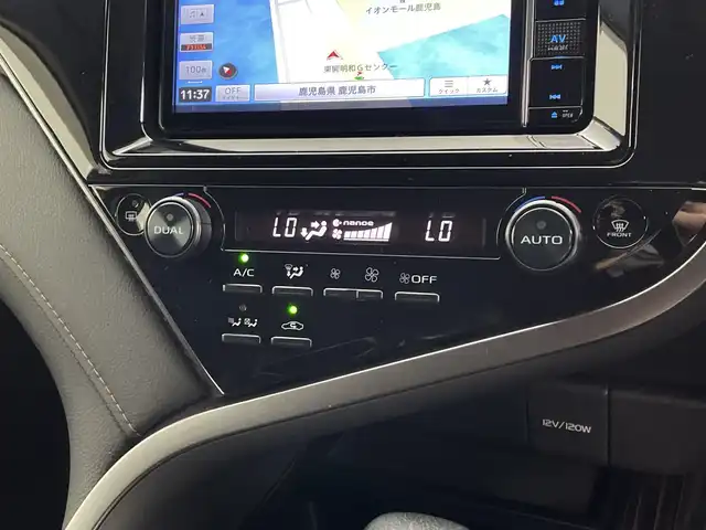 トヨタ カムリ G 鹿児島県 2019(令1)年 5.1万km アティチュードブラックマイカ 社外SDナビ/（AM/FM/CD/DVD/Bluetooth/フルセグ）/バックカメラ/レーダークルーズコントロール/プリクラッシュセーフティ/レーンキープアシスト/パワーシート/オートライト/オートハイビーム/ステアリングリモコン/ETC/ドライブレコーダー/電動パーキング/オートホールド/純正AW17インチ