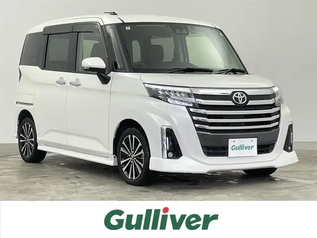 トヨタ ルーミー カスタムG－T 千葉県 2021(令3)年 4.8万km パールホワイトⅢ 禁煙車/純正9インチメモリナビ/　CD/DVD/BT/フルセグＴＶ/アラウンドビューモニター/スマートアシスト/　・衝突回避・軽減ブレーキ機能 /　・オートハイビーム/　・誤発進抑制機能/　・車線逸脱警報＆逸脱抑制制御/　・先行車発進お知らせ機能/　・進入禁止標識認識機能/両側パワースライドドア/レーダークルーズコントロール/コーナーセンサー/前席シートヒーター/ETC/電子パーキング/オートホールド/ステアリングスイッチ/革巻きステアリング/電動格納ミラー/純正15インチアルミホイール/LEDヘッドライト/フォグライト