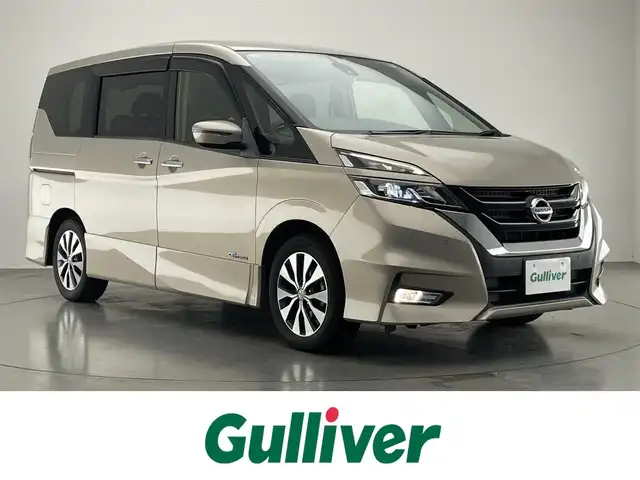 日産 セレナ ハイウェイスター プロパイロットED 愛知県 2016(平28)年 10.7万km カシミヤグレージュ 純正ナビ　後席モニター　プロパイロット　禁煙車　電動パーキング　オートホールド　バックカメラ　快適パック　ハンズフリー両側パワスラ　ＬＥＤオートライト　前後ドラレコ　ＥＴＣ　フォグランプ　ＵＳＢポート