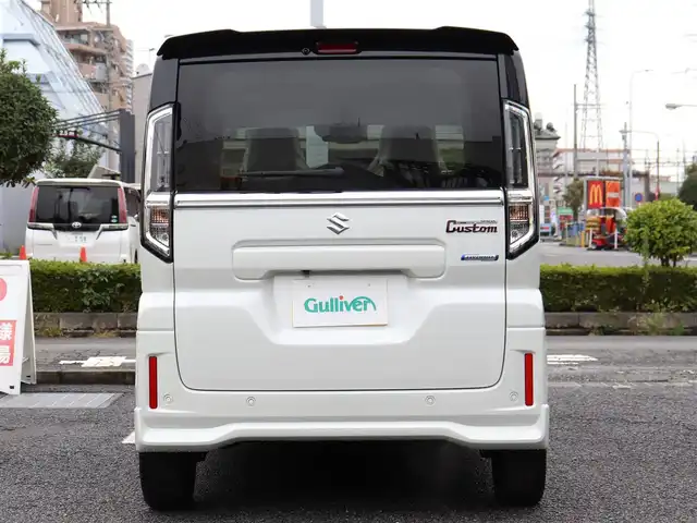 スズキ スペーシア カスタム HYBRID XS ターボ 神奈川県 2025(令7)年 0.1千km パールⅡ ワンオーナー/セーフティサポート（予防安全技術）/純正メモリナビ/：BluetoothAudhio/：フルセグテレビ/全方位モニターバックカメラ/シートヒーター/ステアリングヒーター/ステアリングスイッチ/両側パワースライド/アイドリングストップ/クルーズコントロール/コーナーセンサー（前後）/プッシュスタート/保証書