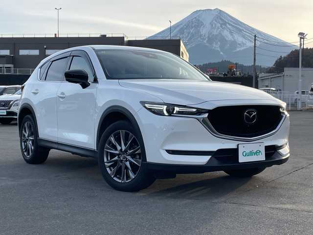 マツダ ＣＸ－５ XD エクスクルーシブモード 山梨県 2021(令3)年 5.4万km スノーフレイクホワイトパールマイカ 純正ナビ　/全方位カメラ　/ＬＥＤライト　/クルーズコントロール　/ＥＴＣ　/レーンキープアシスト　/全席シートヒーター　/エアシート　/前後コーナーセンサー　/ターボ　/ステアリングリモコン/パワーバックドア