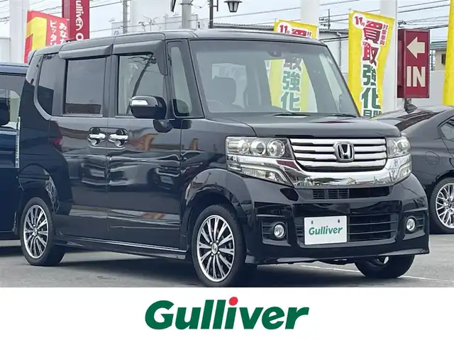ホンダ Ｎ ＢＯＸ カスタム G ターボSSパッケージ 群馬県 2014(平26)年 4.8万km スマートブラック ターボ/パナソニックナビ/両側パワースライドドア/バックカメラ/ドライブレコーダー/ETC/クルーズコントロール/パドルシフト/ステアリングスイッチ/スマートキー×2