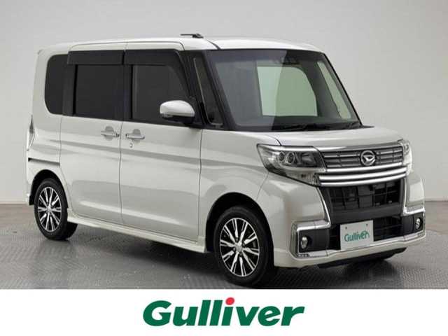 ダイハツ タント カスタムX トップED LTD SAⅢ 兵庫県 2018(平30)年 5.7万km パールホワイトⅢ 両側パワースライドドア/衝突軽減ブレーキ/コーナーセンサー/LEDヘッドライト/オートライト/オートハイビーム/LEDフォグライト/ハーフレザーシート/シートヒーター/アイドリングストップ/純正14インチアルミホイール/スマートキー