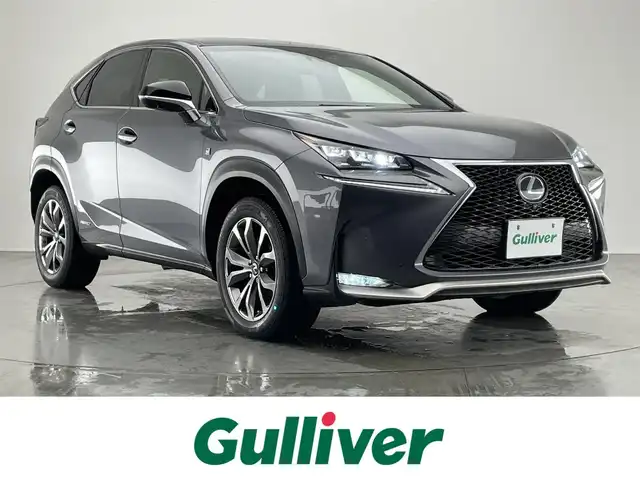 レクサス ＮＸ 300h Fスポーツ 愛知県 2015(平27)年 6.8万km マーキュリーグレーマイカ 純正ナビ　全方位カメラ　ＢＳＭ　禁煙　三眼ＬＥＤ　ＡＣ１００Ｖ　ＥＴＣ　前後ドラレコ　レクサスセーフティ　衝突軽減　追従クルコン　コーナーセンサー　黒革　シートヒーター　ハンドルヒーター　パドルシフト