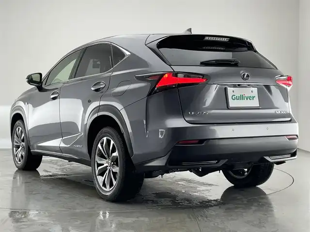レクサス ＮＸ 300h Fスポーツ 愛知県 2015(平27)年 6.8万km マーキュリーグレーマイカ 純正ナビ　全方位カメラ　ＢＳＭ　禁煙　三眼ＬＥＤ　ＡＣ１００Ｖ　ＥＴＣ　前後ドラレコ　レクサスセーフティ　衝突軽減　追従クルコン　コーナーセンサー　黒革　シートヒーター　ハンドルヒーター　パドルシフト