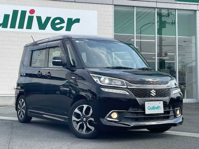スズキ ソリオ バンディット HV MV 静岡県 2017(平29)年 6.5万km スーパーブラックパール 純正ナビ/・型式:CN-RZ82/両側電動スライドドア/バックカメラ/ＡＵＴＯライト/オートマチックハイビーム/ＴＶキャンセラー/２列目サンシェード/ステアリングスイッチ/Ａストップ/ナノイー/積込冬タイヤ/スペアキー/ＥＴＣ