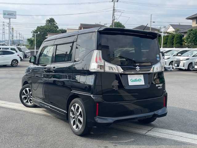スズキ ソリオ バンディット HV MV 静岡県 2017(平29)年 6.5万km スーパーブラックパール 純正ナビ/・型式:CN-RZ82/両側電動スライドドア/バックカメラ/ＡＵＴＯライト/オートマチックハイビーム/ＴＶキャンセラー/２列目サンシェード/ステアリングスイッチ/Ａストップ/ナノイー/積込冬タイヤ/スペアキー/ＥＴＣ
