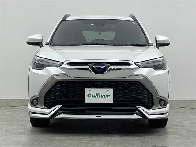 トヨタ カローラ クロス ハイブリッド Z 群馬県 2022(令4)年 1.9万km プラチナホワイトパールマイカ モデリスタ　純正ディスプレイオーディオ　パノラミックビューモニター　パワーバックドア　ＢＳＭ　レーダークルーズコントロール　ＬＥＤライト　ＡＨＢ　シートヒーター　純正１８インチＡＷ　ＥＴＣ２．０　禁煙