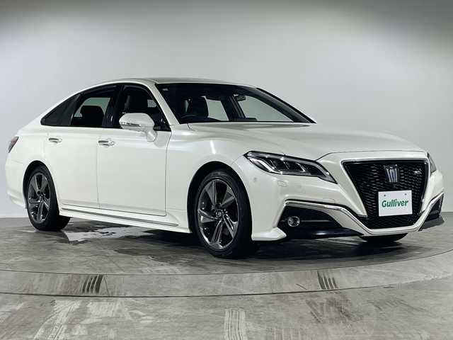 トヨタ クラウン ハイブリッド RS アドバンス 福岡県 2018(平30)年 5.4万km ホワイトパールクリスタルシャイン 禁煙車純正メモリナビ（フルセグTV/DVD/CD/BT）全方位モニタートヨタセーフティーレーダークルコンコーナーセンサーハーフレザーシートシートヒーターBSMオートホールドETCドラレコ