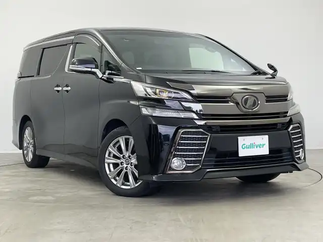 トヨタ ヴェルファイア Z Aエディション ゴールデンアイズ 新潟県 2016(平28)年 9.6万km ブラック 純正メモリナビ【NSZT-Y66T】/　フルセグTV/Bluetooth/CD/DVD/トヨタセーフティセンス/・プリクラッシュセーフティ/・レーントレーシングアシスト/・レーダークルーズコントロール/・アダプティブハイビームシステム/・ロードサインアシスト/前後コーナーセンサー/フリップダウンモニター/パワーバックドア/両側パワースライドドア/ハーフレザーシート/バックモニター/ビルトインETC2.0/LEDヘッドライト/横滑り防止装置
