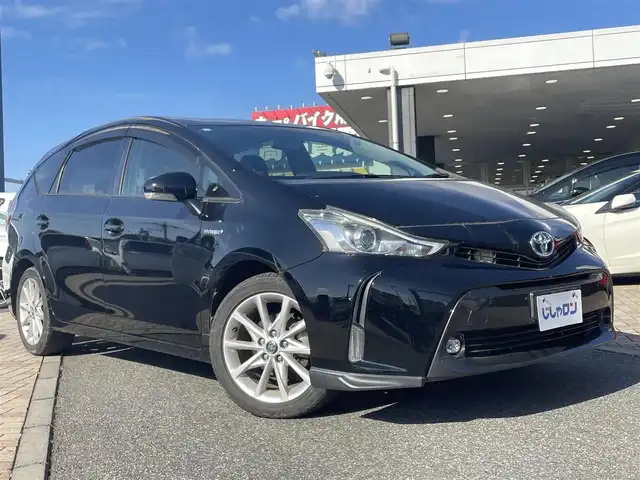 トヨタ プリウス α S ツーリングセレクション 千葉県 2015(平27)年 12.4万km アティチュードブラックマイカ (株)IDOMが運営する【じしゃロン八千代店】の自社ローン専用車両になります。/こちらは現金ご利用時の価格です。自社ローンご希望の方は別途その旨お申付け下さい。/Bluetoothオーディオ対応ナビ/ビルトインETC/バックカメラ