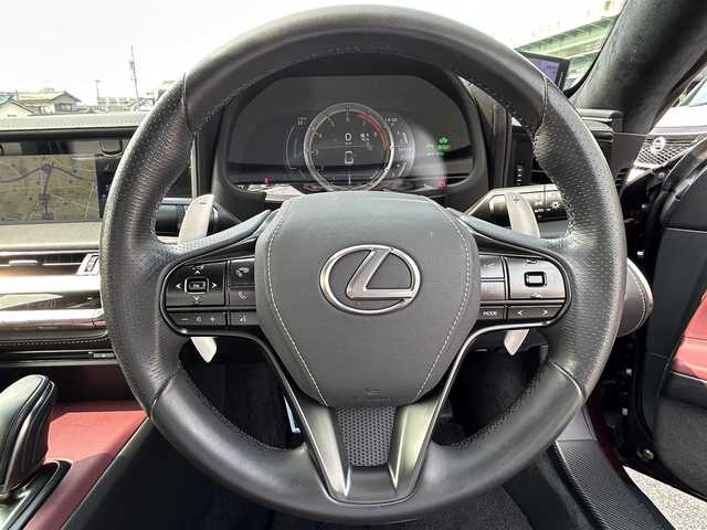 レクサス ＬＣ 500h Sパッケージ 愛知県 2017(平29)年 3.5万km ガーネットレッドマイカ スマートキー/プッシュスタート/純正メーカーナビ/フルセグTV/BT/バックカメラ/ビルトイン2.0ETC/純正21インチAW/レクサスセーフティシステム/レーダークルーズコントロール/BSM/オートライト/ドライブレコーダー/レーダー探知機/ハーフレザーシート/前席パワーシート（D席メモリー付き）/前席シートヒーター/エアシート/純正フロアマット