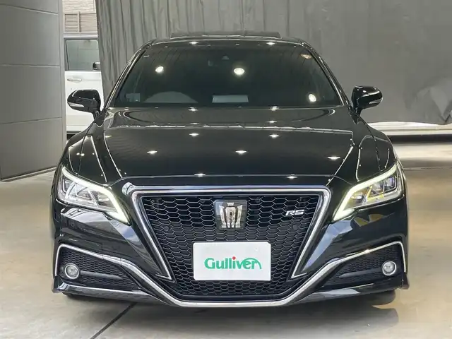 トヨタ クラウン RS 東京都 2018(平30)年 5.5万km ブラック サンルーフ /セーフティセンス/・レーントレーシングアシスト/・レーダークルーズコントロール/・プリクラッシュセーフティ/・アダクティブハイビーム/・ロードサインアシスト/・先行車発進告知機能/TコネクトSDナビゲーション/・USB /AUX /地デジ/・Blu-ray /DVD/CD/microSD/バックカメラ/社外18インチアルミ/パドルシフト/スマートキー/GPSレーダー/ビルトインETC/保証書・取扱説明書/スペアキー