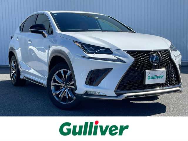 レクサス ＮＸ 300h Fスポーツ 滋賀県 2020(令2)年 3.2万km ホワイトノーヴァガラスフレーク 三眼LEDヘッドライト/モデリスタエアロ(S/R)/サンルーフ/純正ナビ/(Bluetooth/フルセグ/CD/DVD)/レクサスセーフティー/・プリクラッシュセーフティ/・レーダークルーズコントロール/・ブラインドスポットモニター/・レーンキープアシスト/・先行車発進告知/・標識認識/・Autoハイビーム/レザーシート/メモリ付きパワーシート/シートヒーター/ベンチレーション/ステアリングヒーター/バックカメラ/電動リアゲート/電動パーキング/ブレーキホールド/パドルシフト/ETC2.0/USB/前後ドライブレコーダー/電動格納ミラー