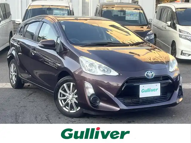 トヨタ アクア S 島根県 2016(平28)年 5.7万km ディープアメジストマイカメタリック 純正SDナビ　/地デジ/Ｂｌｕｅｔｏｏｔｈ　/バックカメラ　/ドライブレコーダー　/ＥＴＣ　/レーンアシスト　/プリクラッシュセーフティー　/オートハイビーム/ライト　/スマートキー/プッシュスタート/純正フロアマット　/社外15インチアルミホイール