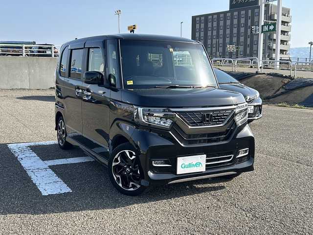 ホンダ Ｎ ＢＯＸ カスタム G L ターボ ホンダセンシング 新潟県 2020(令2)年 3.8万km クリスタルブラックパール 4WD/純正8インチメモリナビ(VXU-207NBi)/CD/DVD/BT/フルセグテレビ/SDミュージックサーバー/バックカメラ/ETC/ドライブレコーダー/衝突被害軽減ブレーキ/レーンキープアシスト/レーダークルーズコントロール/半革シート/シートヒーター /両側パワースライドドア/パドルシフト/ステアリングスイッチ/スマートキー/プッシュスタート/LEDヘッドライト/オートライト/オートハイビーム/フォグランプ/純正15インチアルミホイール/社外14インチAW冬タイヤ車載