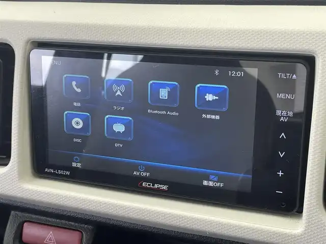 スズキ アルト F 群馬県 2017(平29)年 3.5万km スペリアホワイト 禁煙車　社外ナビ　Ｂｌｕｅｔｏｏｔｈ接続　フルセグ　横滑り防止装置　盗難防止装置　ヘッドライトレベライザー　マニュアルエアコン　純正フロアマット　ドアバイザー　パワーウィンドウ　ＭＴモード付ＡＴ