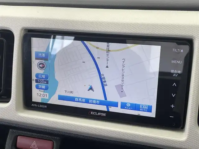 スズキ アルト F 群馬県 2017(平29)年 3.5万km スペリアホワイト 禁煙車　社外ナビ　Ｂｌｕｅｔｏｏｔｈ接続　フルセグ　横滑り防止装置　盗難防止装置　ヘッドライトレベライザー　マニュアルエアコン　純正フロアマット　ドアバイザー　パワーウィンドウ　ＭＴモード付ＡＴ
